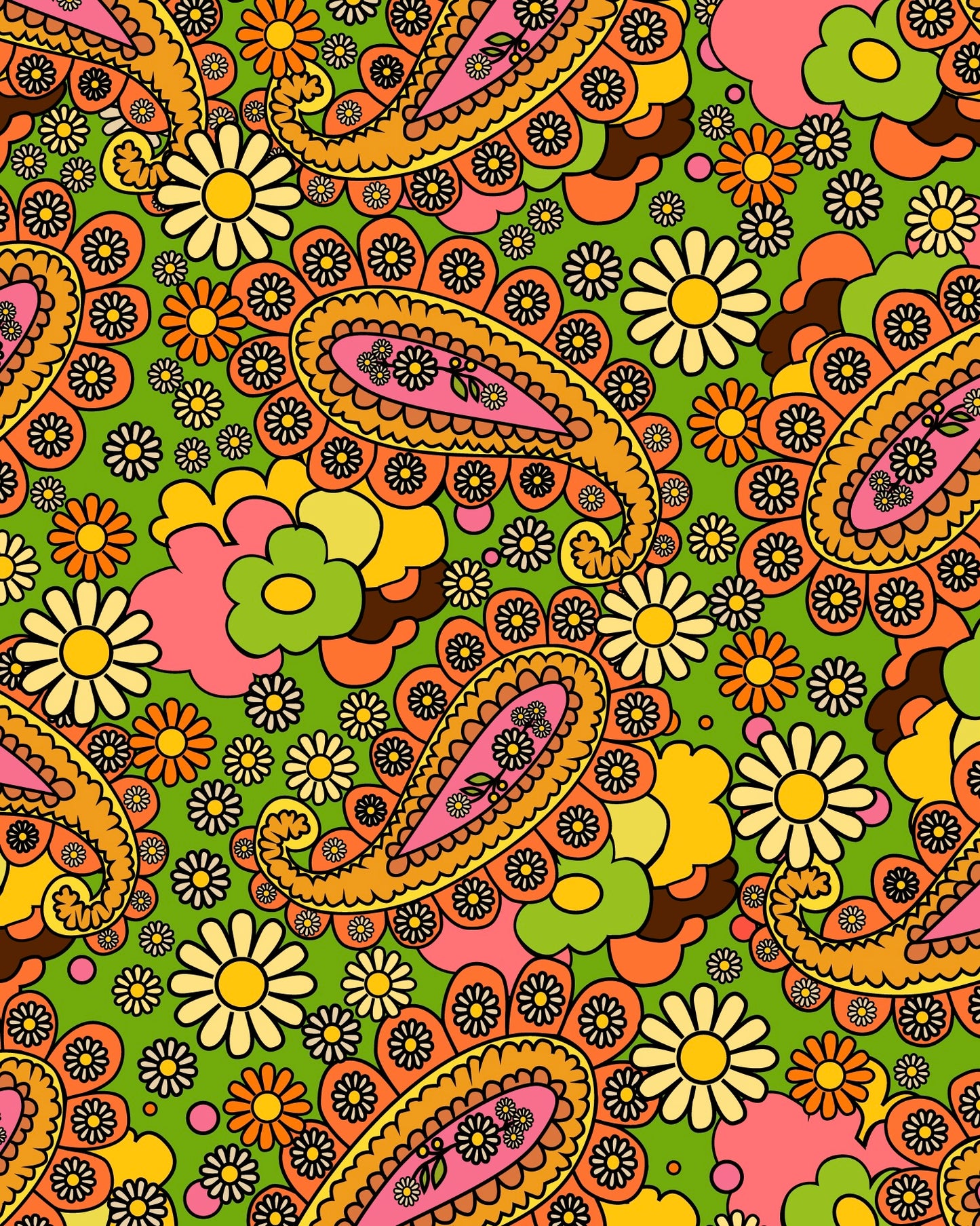 Green Paisley Butterfly Sleeve Minidress