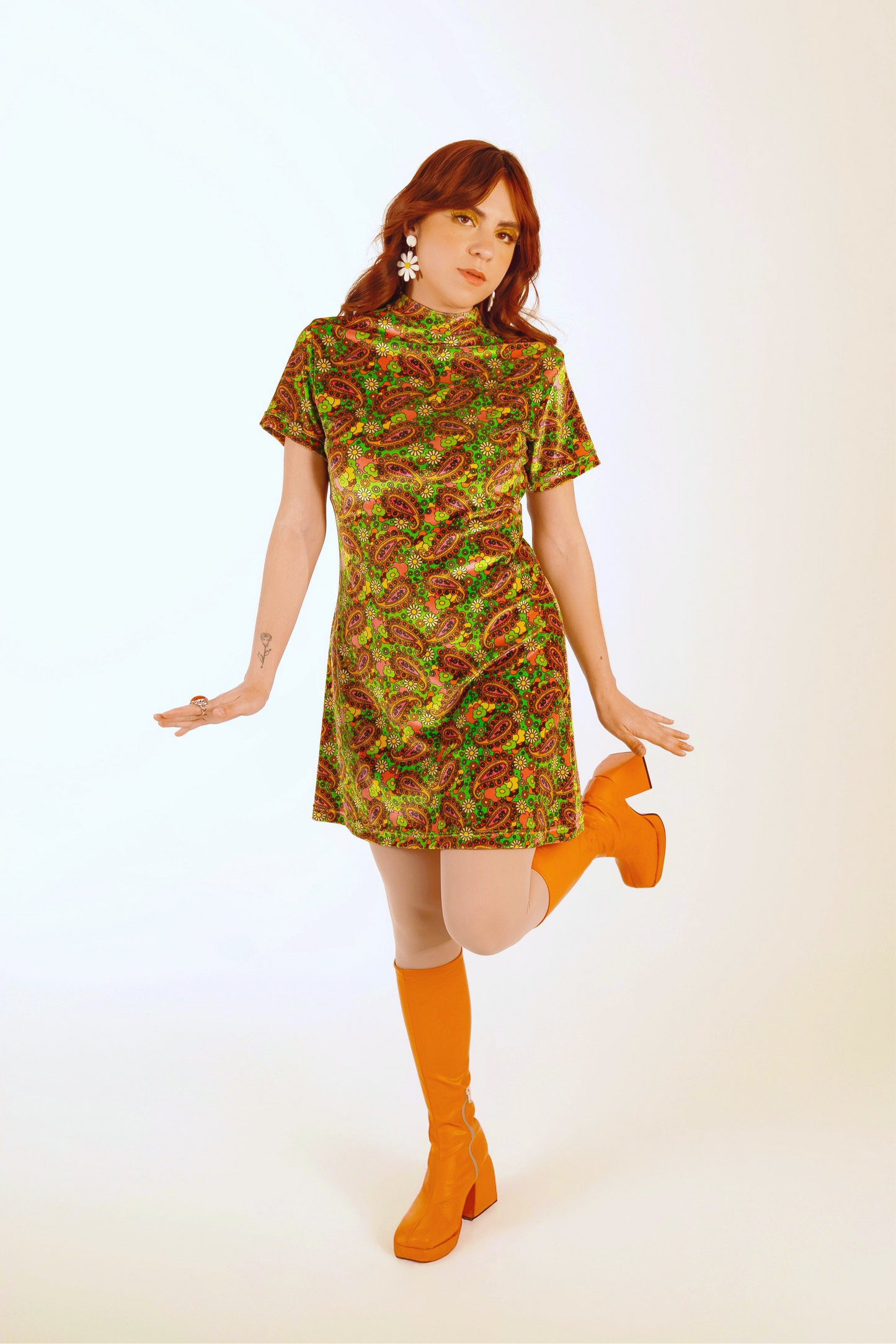 Paisley Dreams Velvet Mini Dress