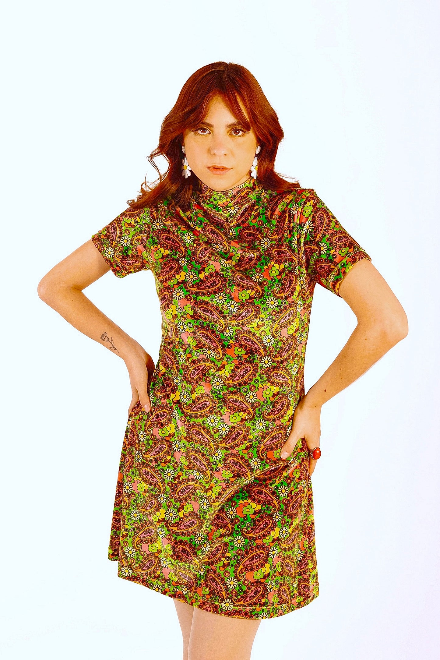 Paisley Dreams Velvet Mini Dress