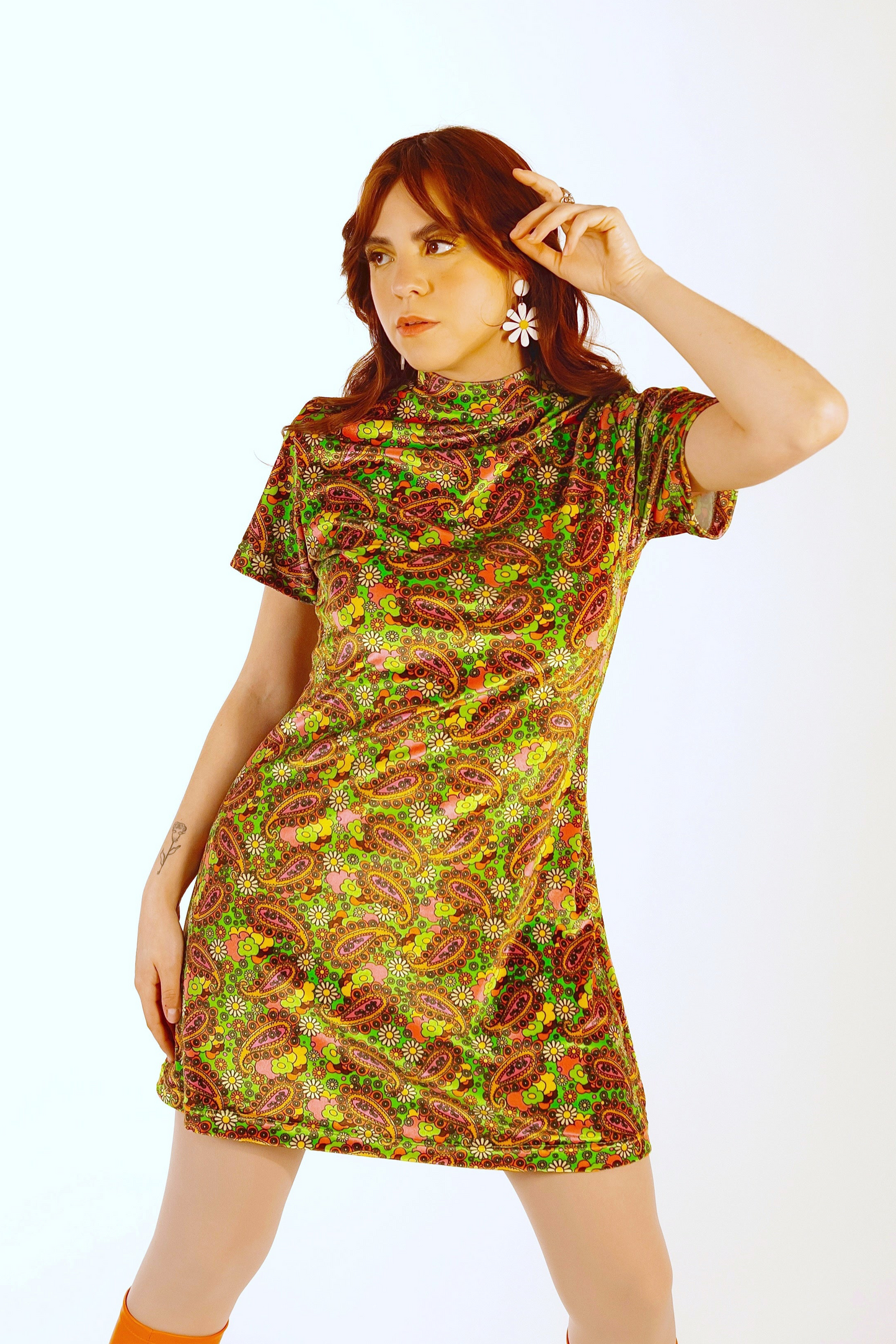 Paisley Dreams Velvet Mini Dress