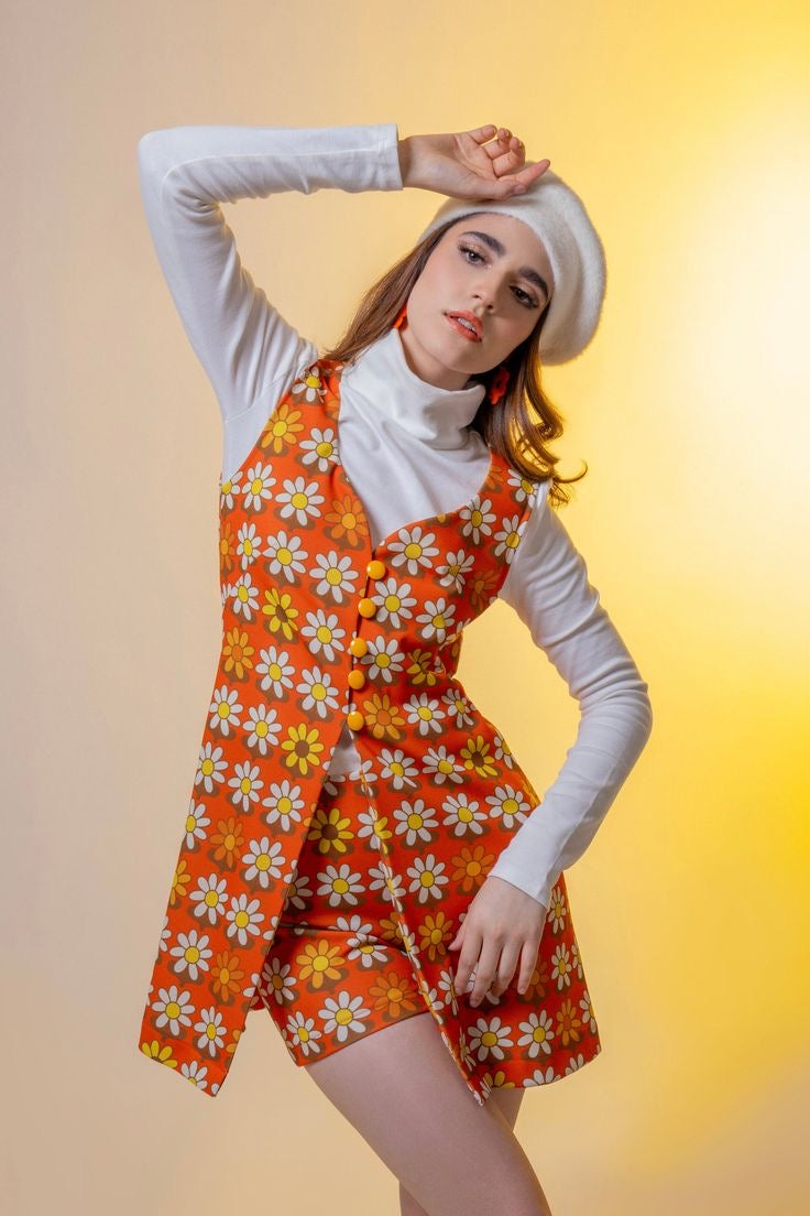 Daisies Vest & Shorts Set